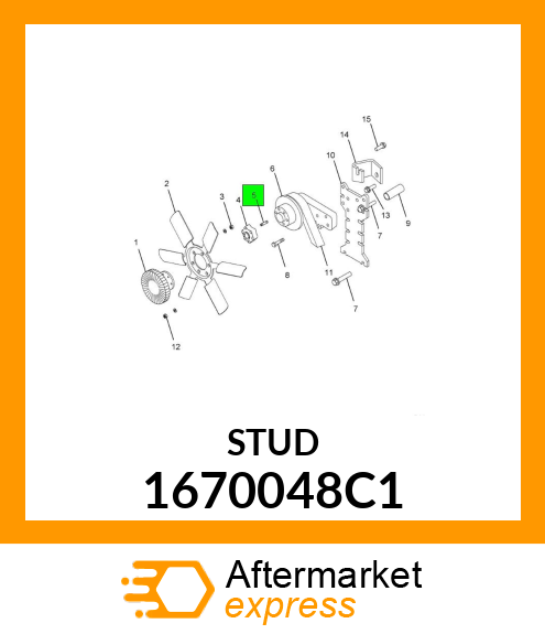 STUD FAN MOUNTING 1670048C1