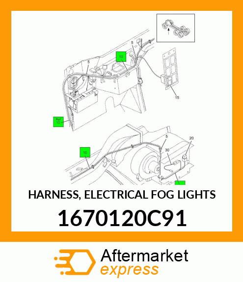 HARNESS, ELECTRICAL FOG LIGHTS 1670120C91