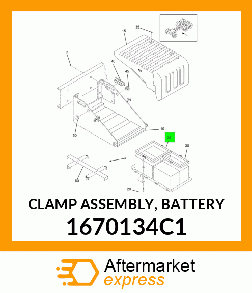 CLAMP ASSEMBLY, BATTERY 1670134C1