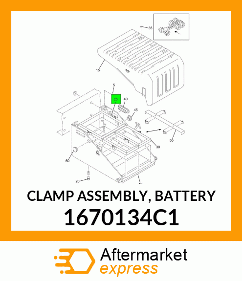 CLAMP ASSEMBLY, BATTERY 1670134C1