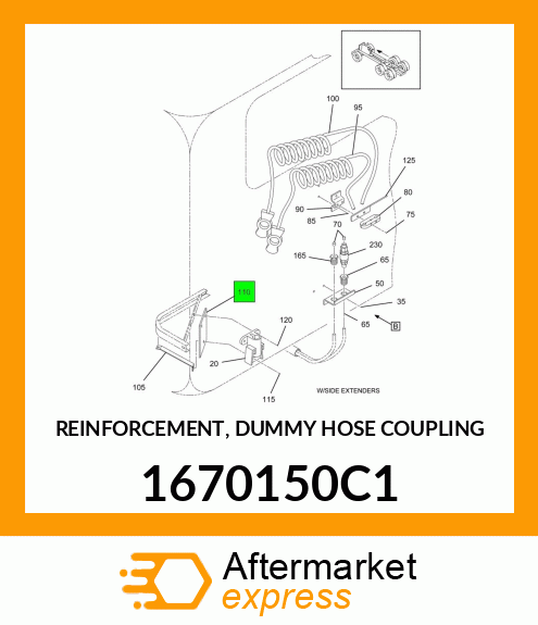 REINFORCEMENT, DUMMY HOSE COUPLING 1670150C1