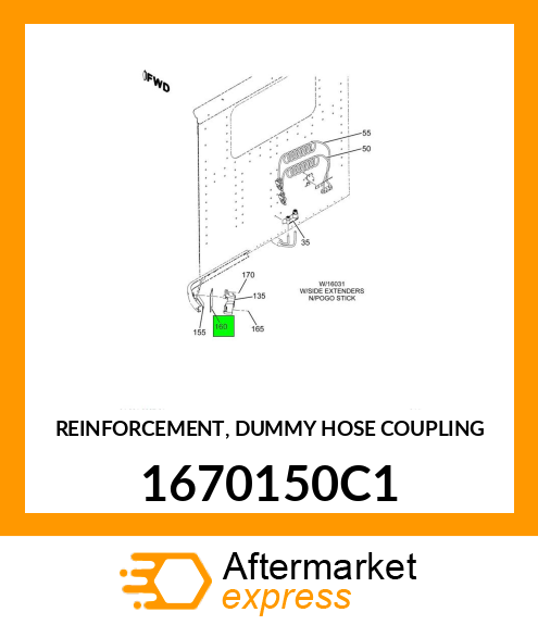 REINFORCEMENT, DUMMY HOSE COUPLING 1670150C1