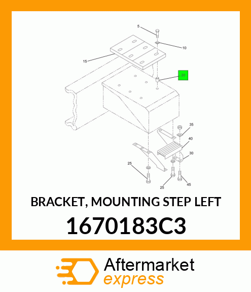BRACKET, MOUNTING STEP LEFT 1670183C3