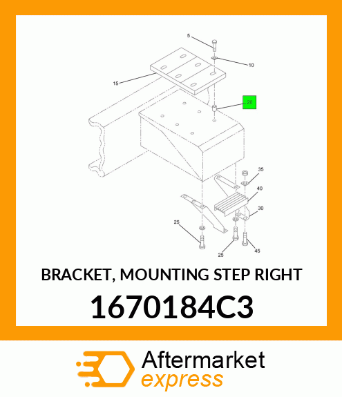 BRACKET, MOUNTING STEP RIGHT 1670184C3