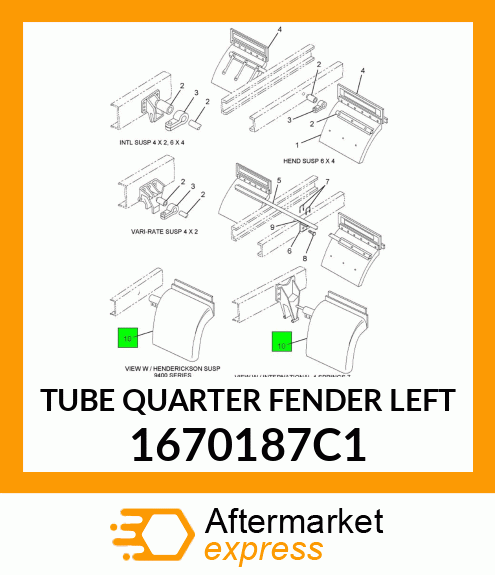 TUBE QUARTER FENDER LEFT 1670187C1