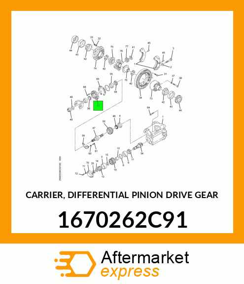 CARRIER, DIFFERENTIAL PINION DRIVE GEAR 1670262C91