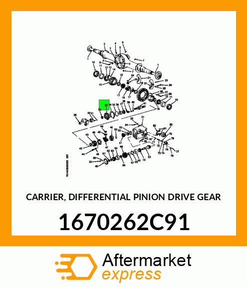 CARRIER, DIFFERENTIAL PINION DRIVE GEAR 1670262C91
