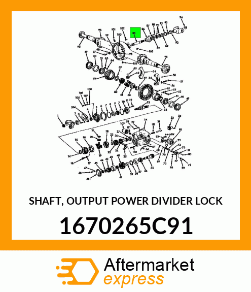 SHAFT, OUTPUT POWER DIVIDER LOCK 1670265C91