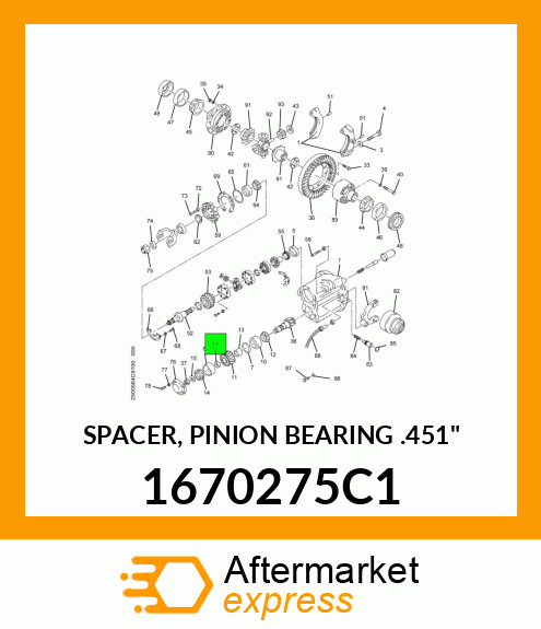 SPACER, PINION BEARING .451" 1670275C1