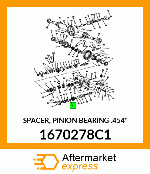 SPACER, PINION BEARING .454" 1670278C1