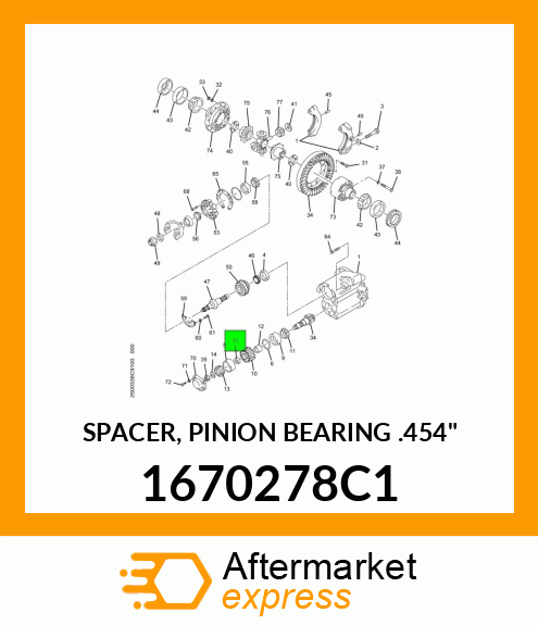 SPACER, PINION BEARING .454" 1670278C1