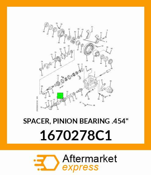 SPACER, PINION BEARING .454" 1670278C1