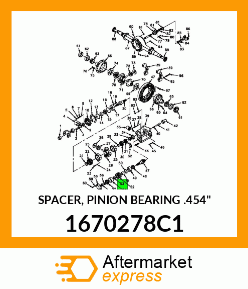 SPACER, PINION BEARING .454" 1670278C1