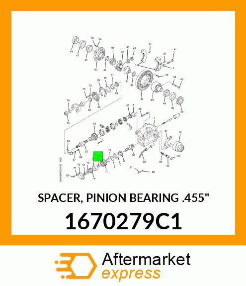 SPACER, PINION BEARING .455" 1670279C1