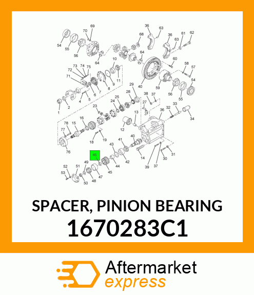 SPACER, PINION BEARING 1670283C1