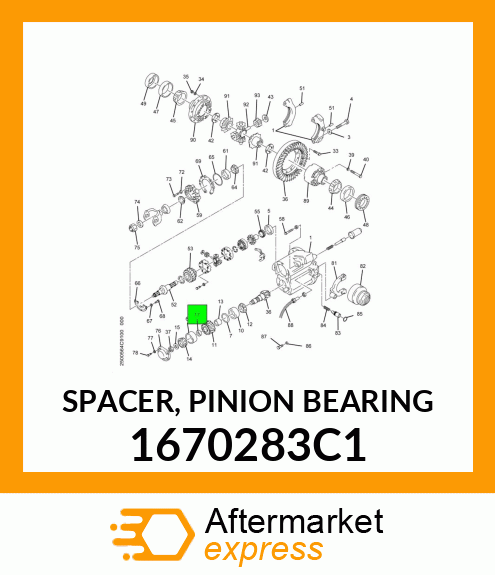 SPACER, PINION BEARING 1670283C1