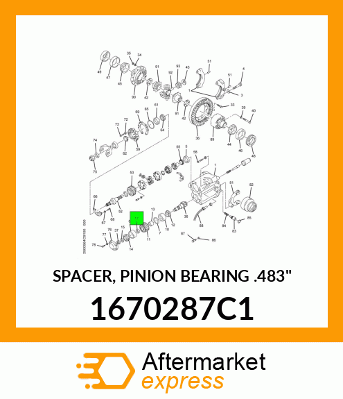 SPACER, PINION BEARING .483" 1670287C1