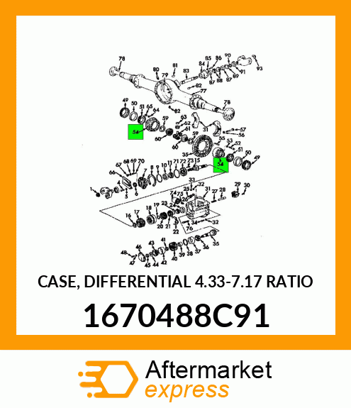 CASE, DIFFERENTIAL 4.33-7.17 RATIO 1670488C91