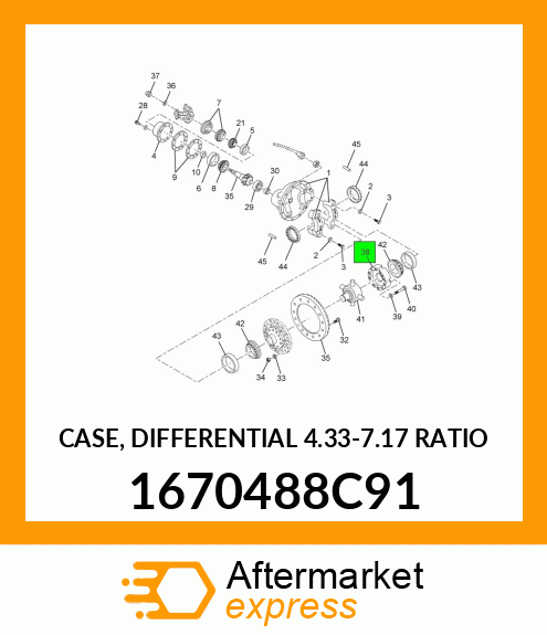 CASE, DIFFERENTIAL 4.33-7.17 RATIO 1670488C91