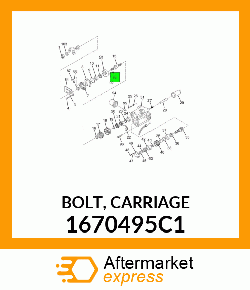 BOLT, CARRIAGE 1670495C1