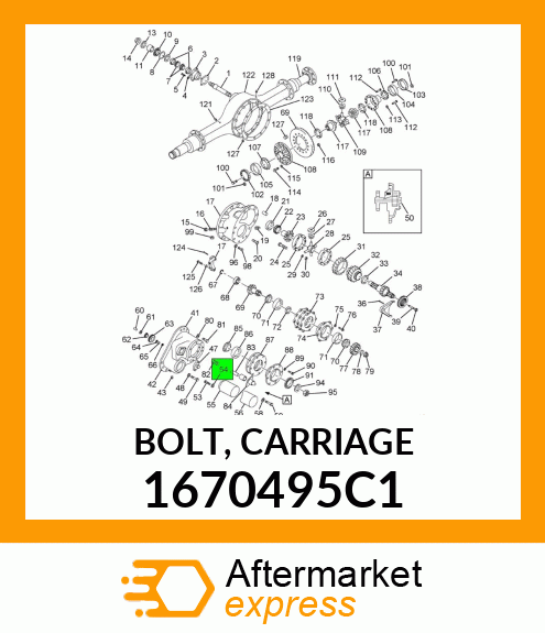 BOLT, CARRIAGE 1670495C1