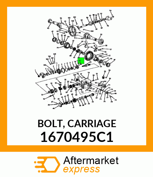 BOLT, CARRIAGE 1670495C1