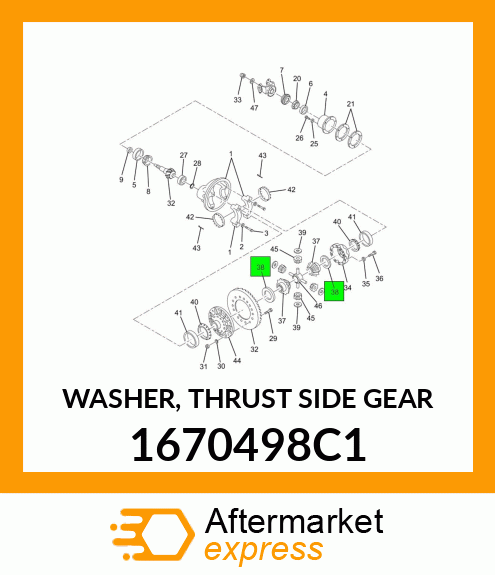 WASHER, THRUST SIDE GEAR 1670498C1