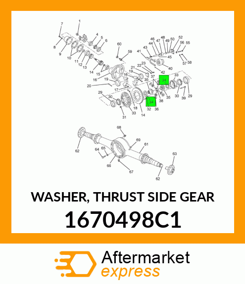 WASHER, THRUST SIDE GEAR 1670498C1