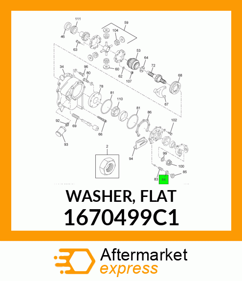 WASHER, FLAT 1670499C1