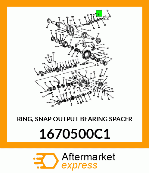 RING, SNAP OUTPUT BEARING SPACER 1670500C1