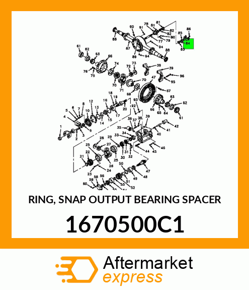 RING, SNAP OUTPUT BEARING SPACER 1670500C1