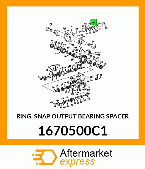 RING, SNAP OUTPUT BEARING SPACER 1670500C1