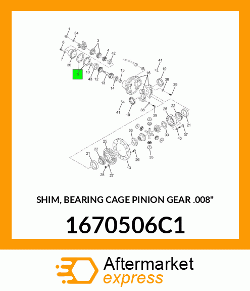 SHIM, BEARING CAGE PINION GEAR .008" 1670506C1