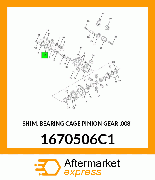 SHIM, BEARING CAGE PINION GEAR .008" 1670506C1