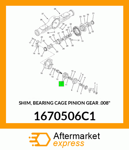 SHIM, BEARING CAGE PINION GEAR .008" 1670506C1