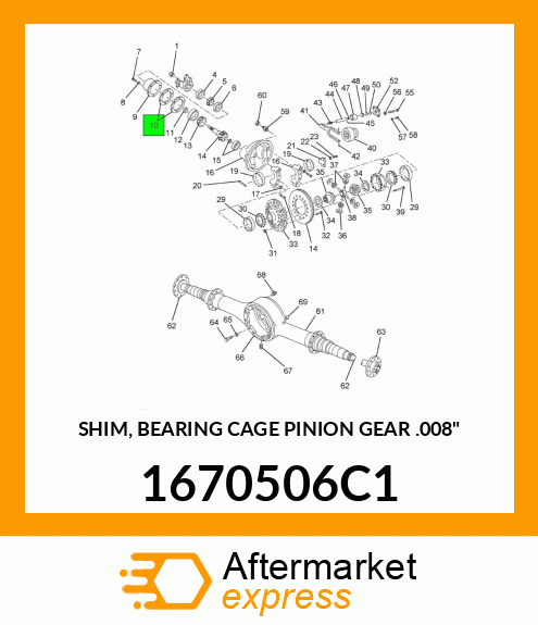 SHIM, BEARING CAGE PINION GEAR .008" 1670506C1