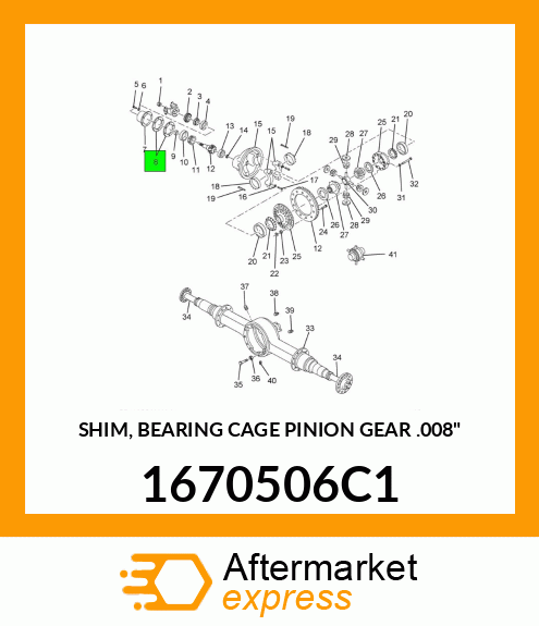 SHIM, BEARING CAGE PINION GEAR .008" 1670506C1