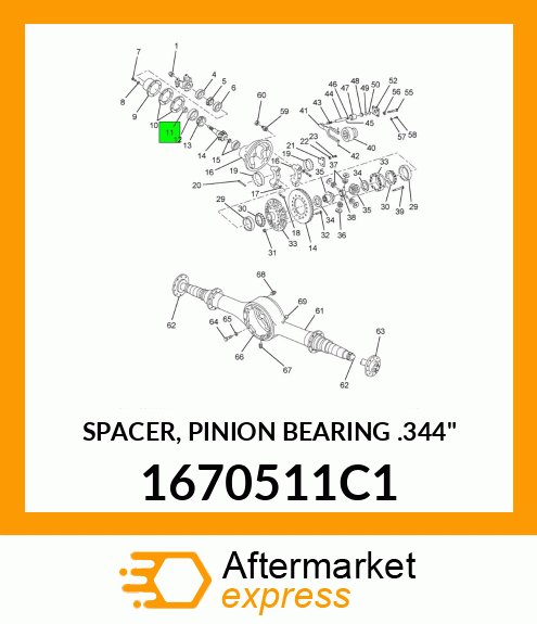 SPACER, PINION BEARING .344" 1670511C1