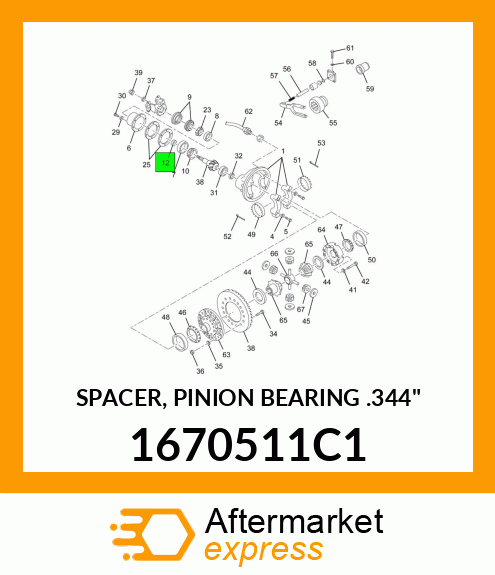 SPACER, PINION BEARING .344" 1670511C1