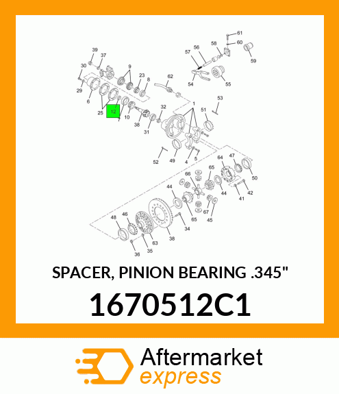 SPACER, PINION BEARING .345" 1670512C1