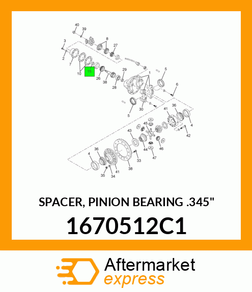 SPACER, PINION BEARING .345" 1670512C1