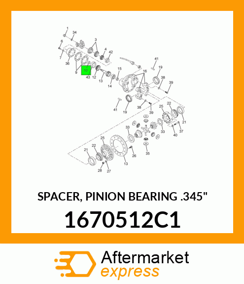 SPACER, PINION BEARING .345" 1670512C1