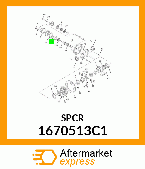 SPACER, PINION BEARING .346" 1670513C1