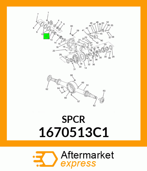 SPACER, PINION BEARING .346" 1670513C1