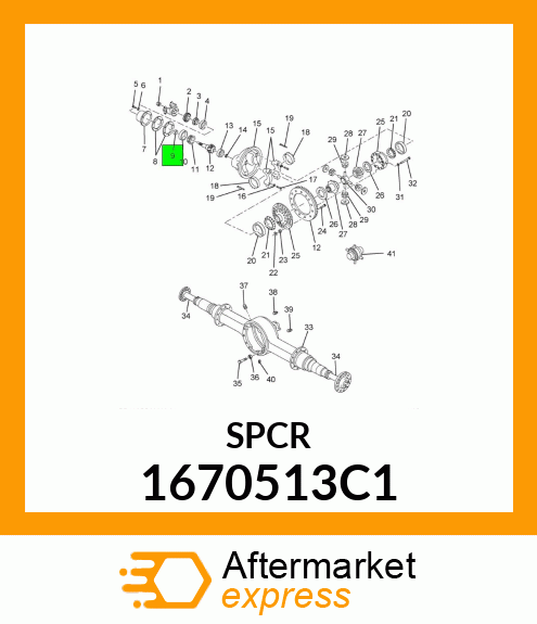 SPACER, PINION BEARING .346" 1670513C1