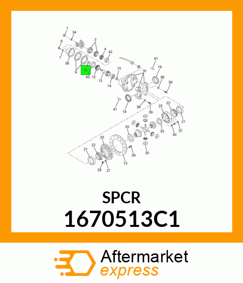 SPACER, PINION BEARING .346" 1670513C1