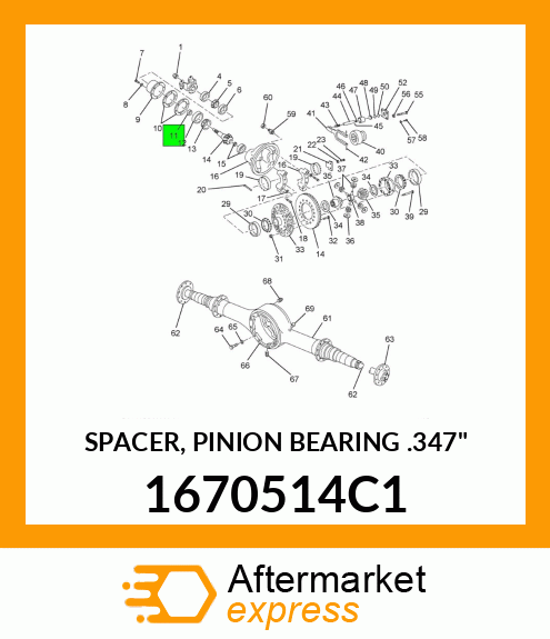 SPACER, PINION BEARING .347" 1670514C1