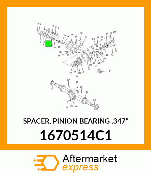 SPACER, PINION BEARING .347" 1670514C1