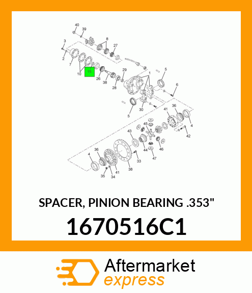 SPACER, PINION BEARING .353" 1670516C1