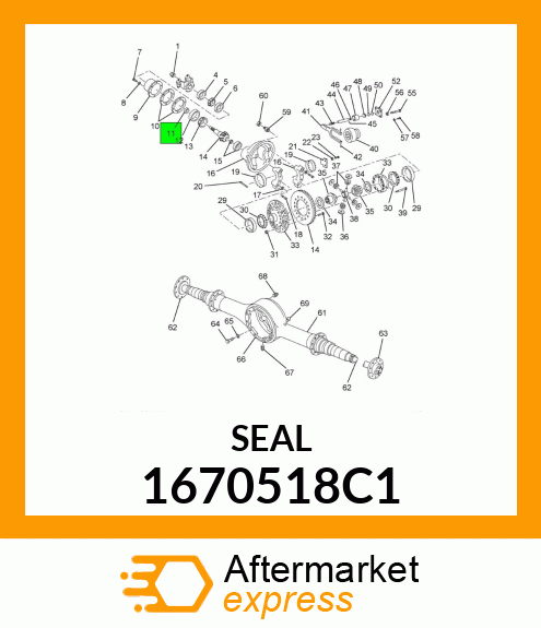 SPACER, PINION BEARING .359" 1670518C1